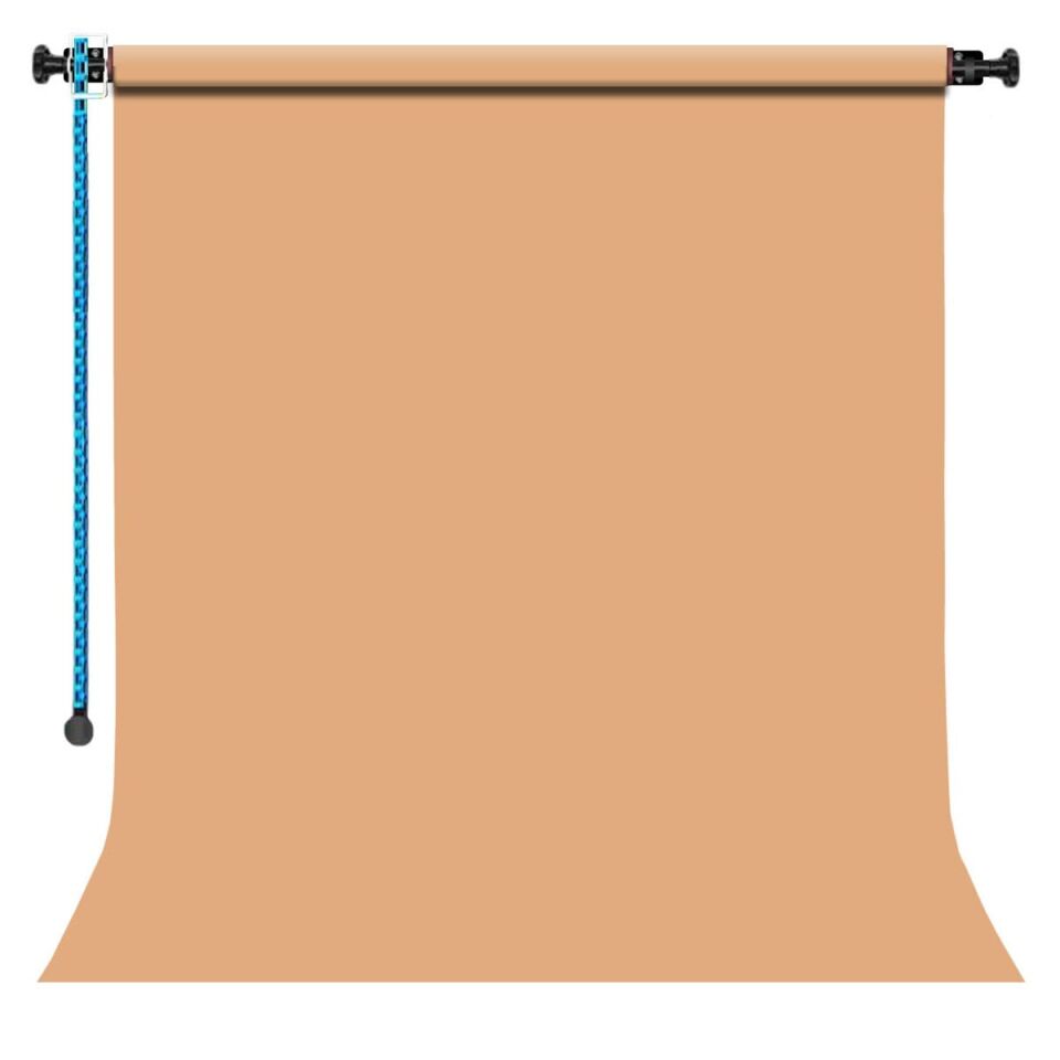 GDX Sabit (Tavan & Duvar) Kağıt Sonsuz Stüdyo Fon Perde (Beige) 2.70x11 Metre