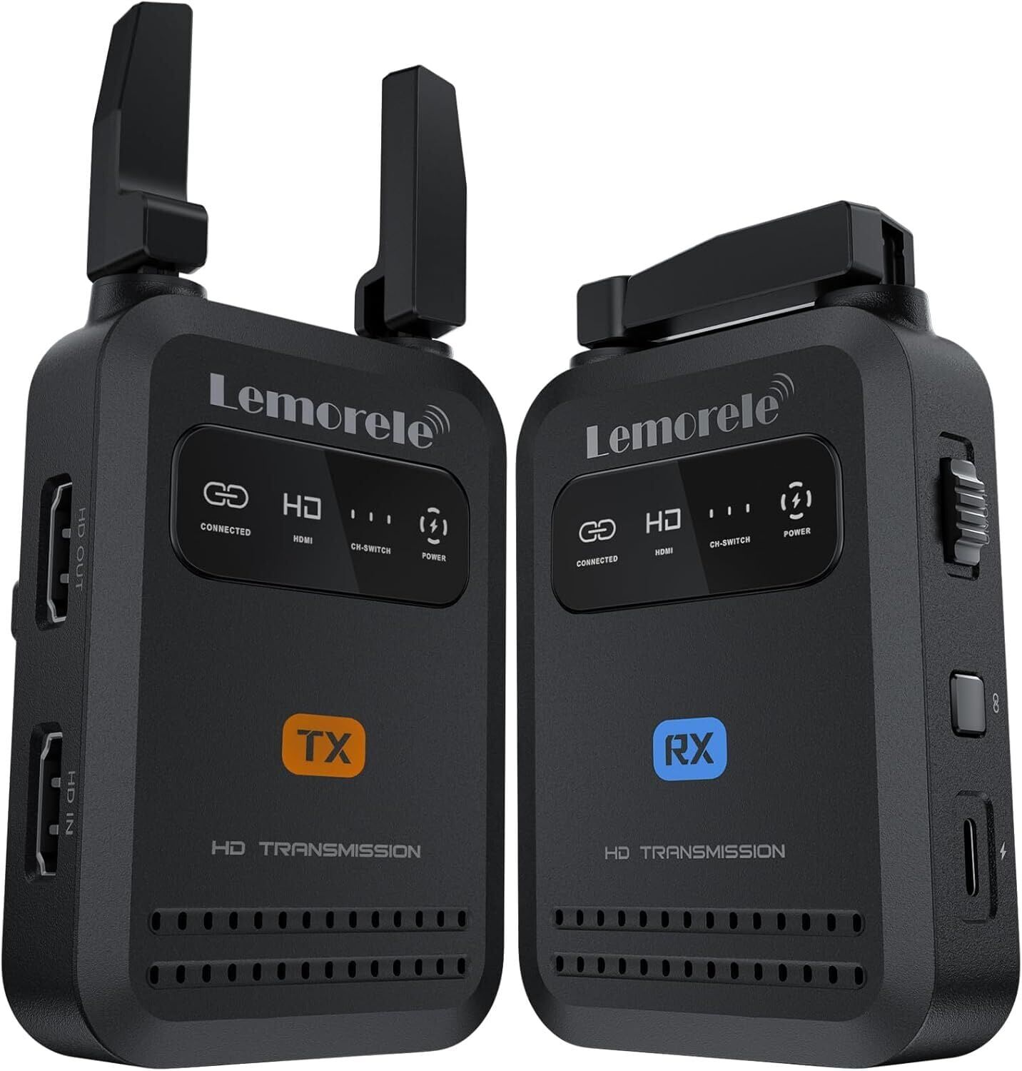 Lemorele R5000 Wireless Video Transmission 200 Metre Kablosuz HDMI Video Aktarım Kiti (1080p 60Hz, 5GHz, Dual Anten)