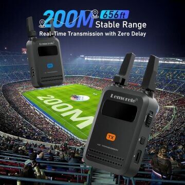 Lemorele R5000 Wireless Video Transmission 200 Metre Kablosuz HDMI Video Aktarım Kiti (1080p 60Hz, 5GHz, Dual Anten)