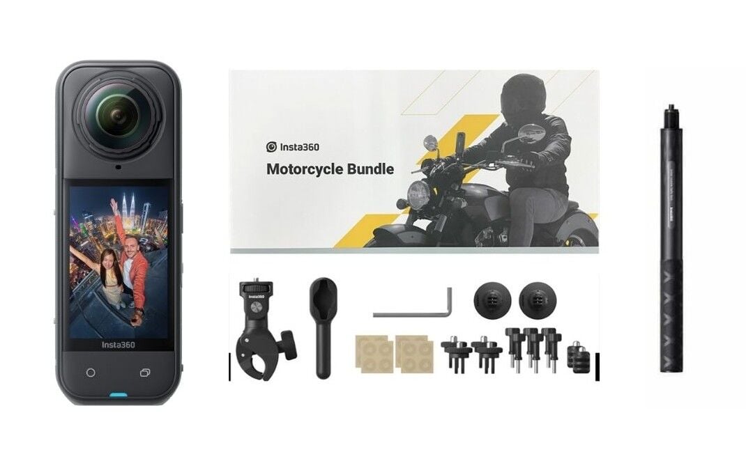 Insta360 X5 Aksiyon Kamerası - Motosiklet Kiti