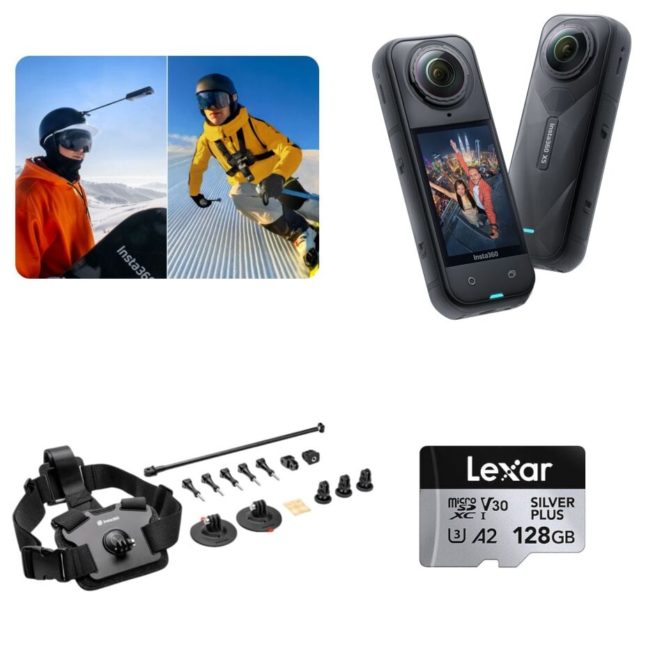 Insta360 X5 Snow (Kar) Kiti 128 GB Micro SD