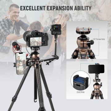 Neewer LITETRIP LT35 Karbon Fiber Tripod (49-155cm) 1,13kg