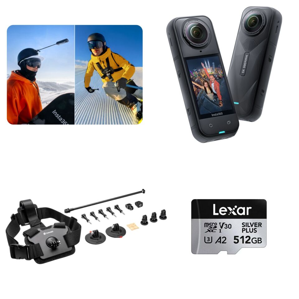 Insta360 X5 Snow (Kar) Kiti 512 GB Micro SD