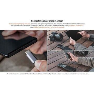 PGYTECH CFexpress CreateMate Card Reader Type A/SD(Classic Black)