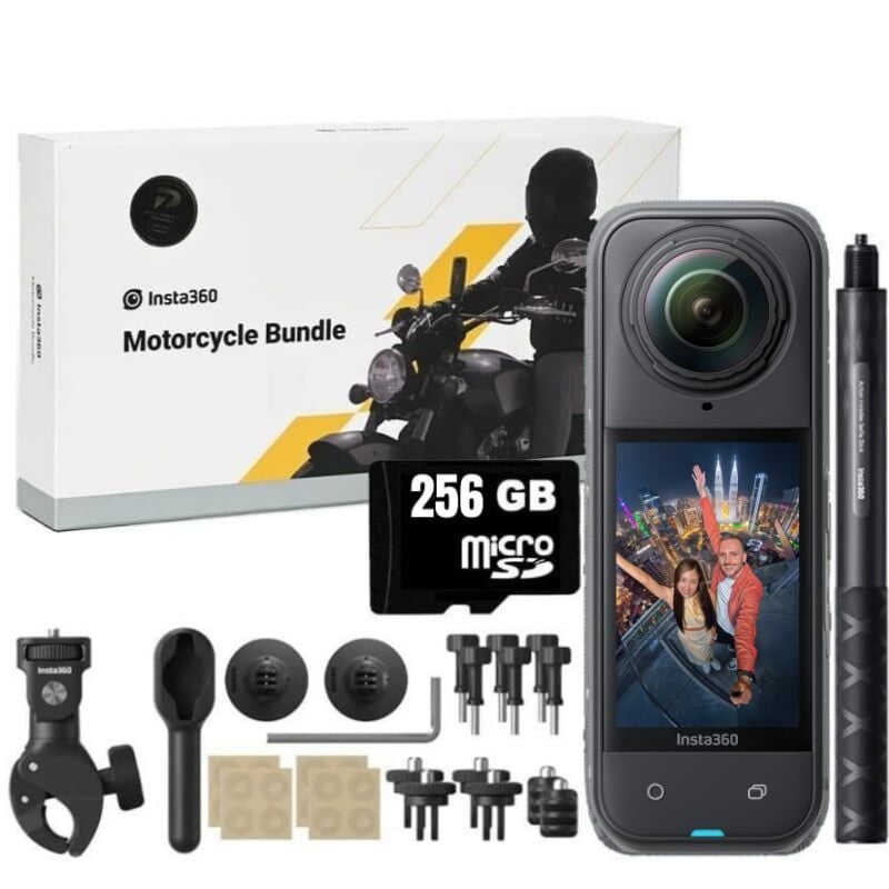 Insta360 X4 8k 360 Derece Kamera Motorsiklet Kiti 256GB