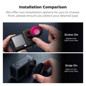 K&F Concept DJI Osmo Action 6 ND/PL 4'lü Filtre Seti