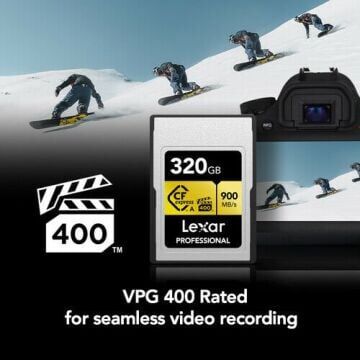 Lexar 320GB Professional CFexpress Type A Hafıza Kartı + Kart Okuyucu