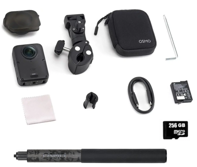 DJI Osmo 360 II Motosiklet Set 256GB Hafıza Kartı Dahil