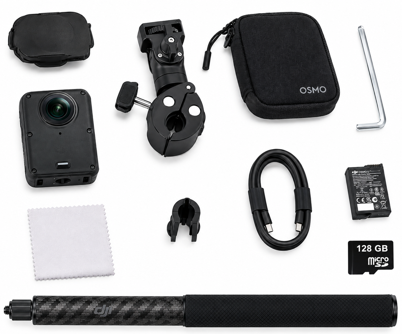 DJI Osmo 360 II Motosiklet Set 128GB Hafıza Kartı Dahil