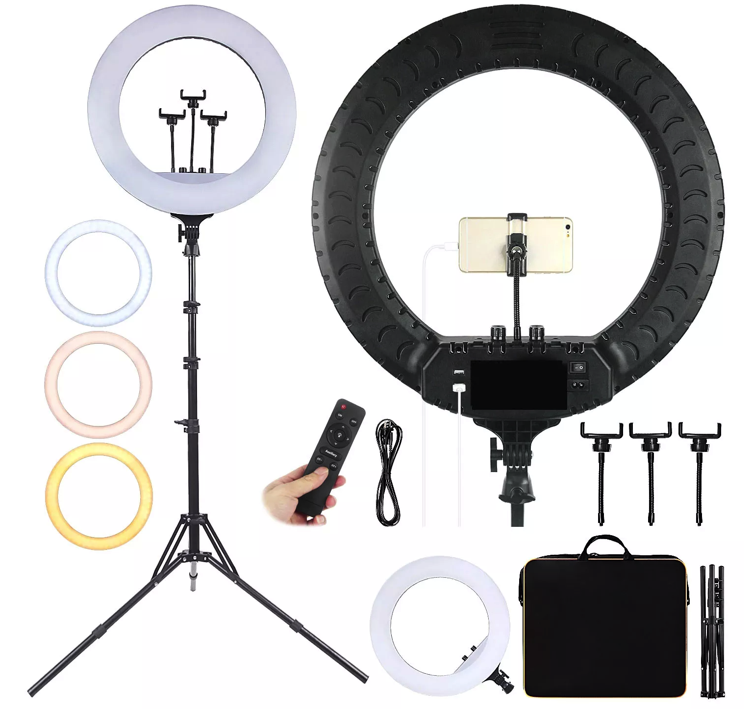 OEM 18 inch Led Kumandalı Soft Ring Light (Ayak ve Çanta Dahil)
