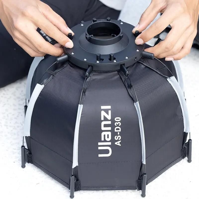 Ulanzi AS-D30 30cm Mini Bowens Montajlı ve Izgaralı Sekizgen Softbox
