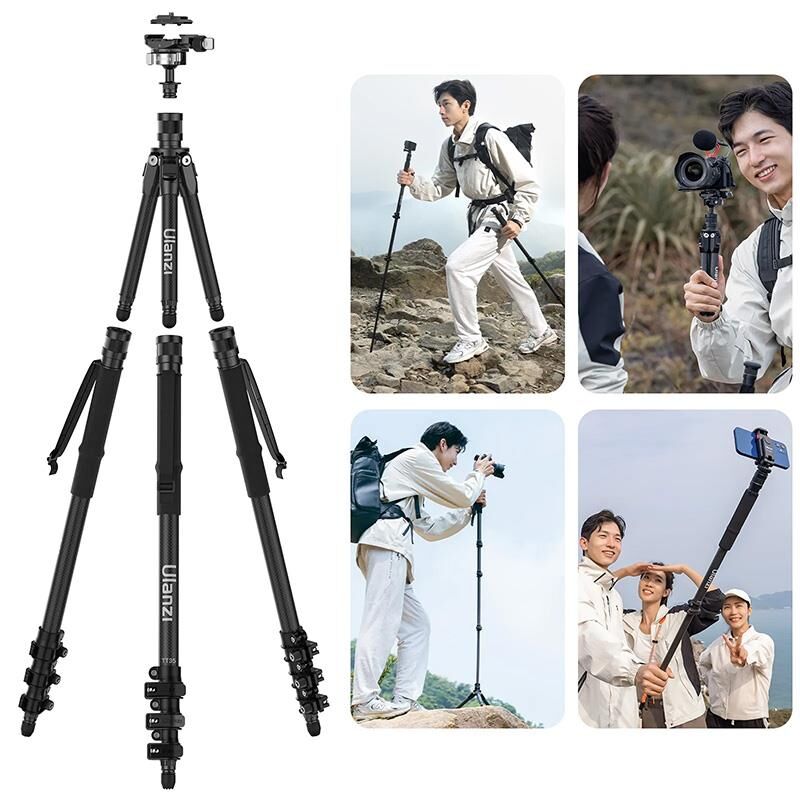 Ulanzi TT35 Carbon Fiber Yürüyüş Çubuğu Tripod Seti