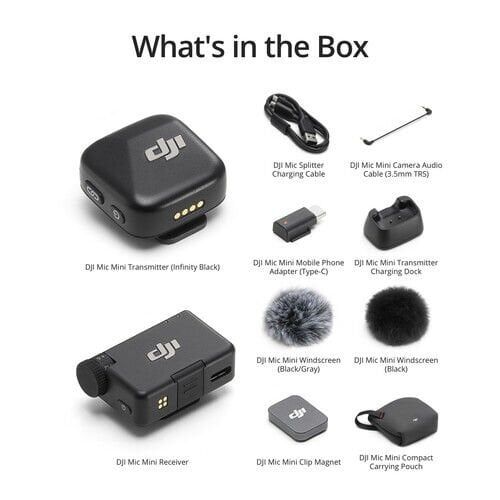 DJI Mic Mini Tek Kişilik Kompakt Kablosuz Mikrofon Sistemi (1 TX + 1 RX)