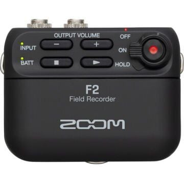 Zoom F2 Yaka Mikrofonu ve Ses Kayıt Cihazı (Siyah)