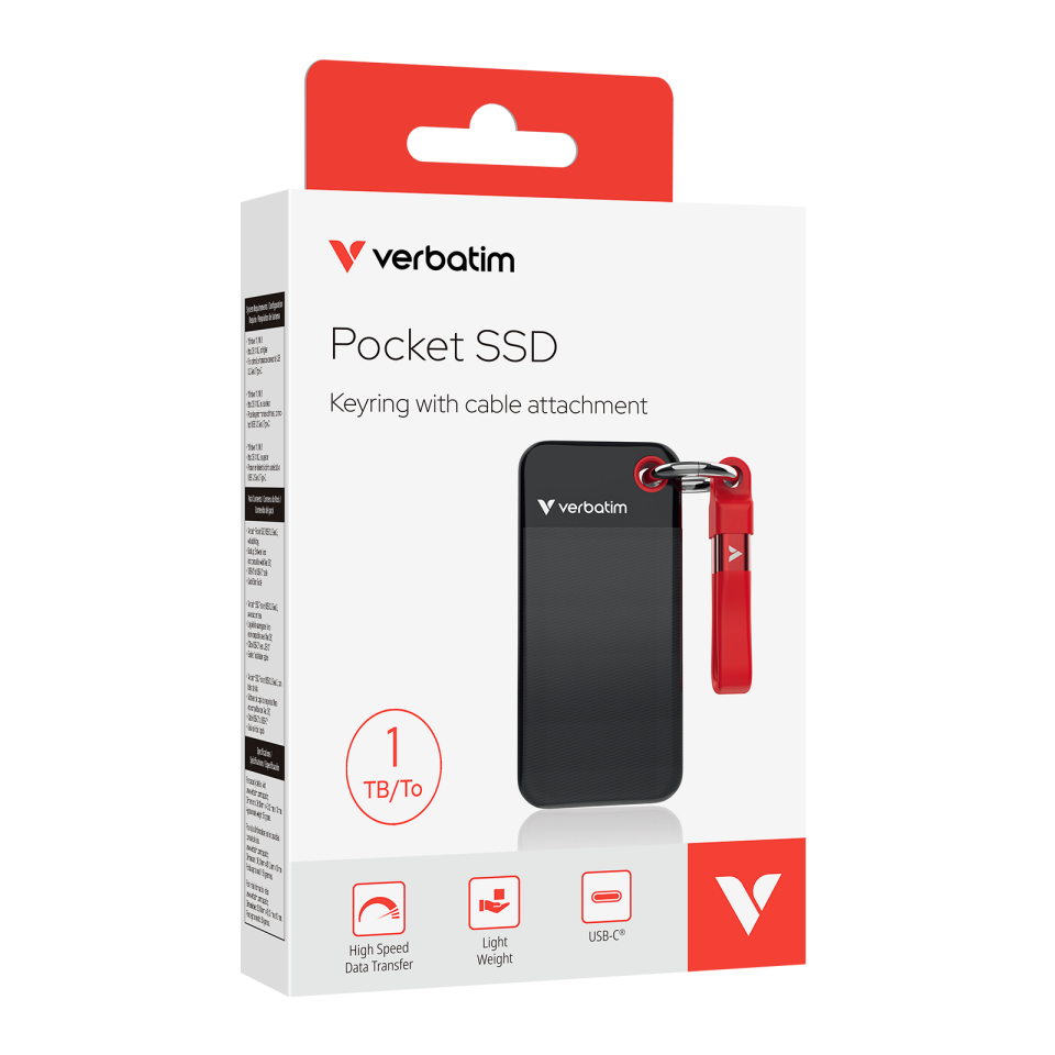 Verbatim 32192 - V Pocket SSD USB 3.2 Gen2 1TB B/R
