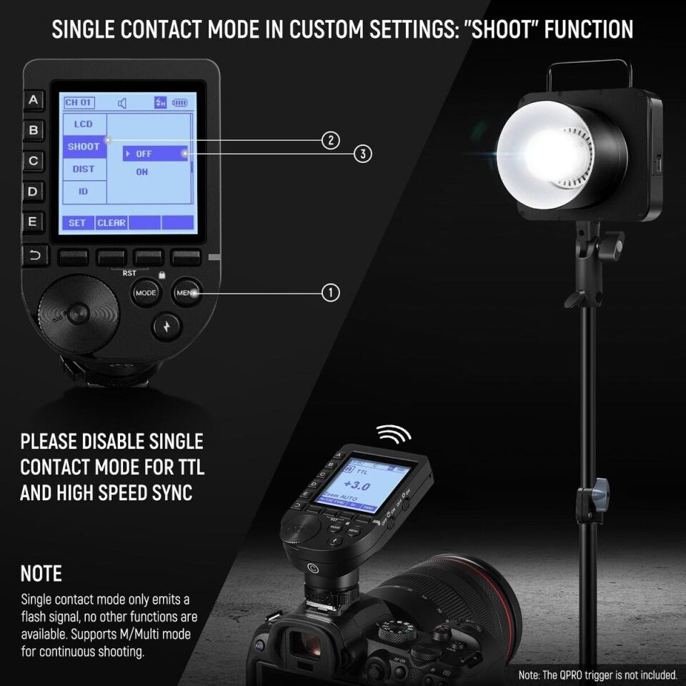 Neewer Q4 400Ws 2.4G TTL Akülü Paraflaş (Nikon)