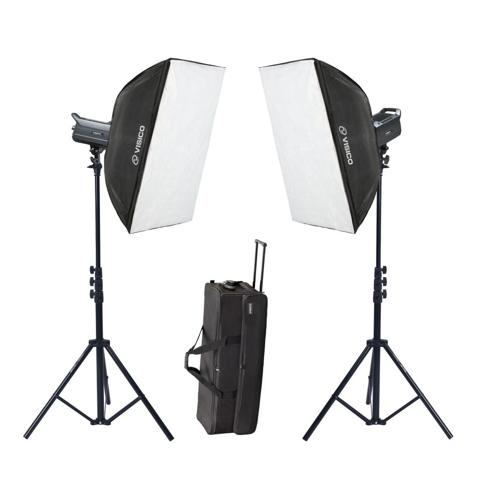 Visico Led-200ST 2’li Video Led Işık Seti (200W)