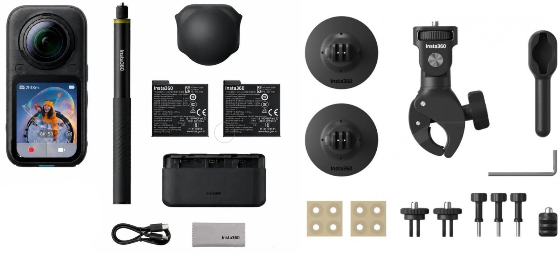 Insta360 X6 Aksiyon Kamerası - Motosiklet Kiti
