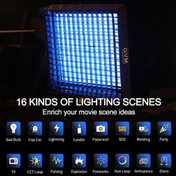 GVM 200W Esnek RGB LED Panel Işık