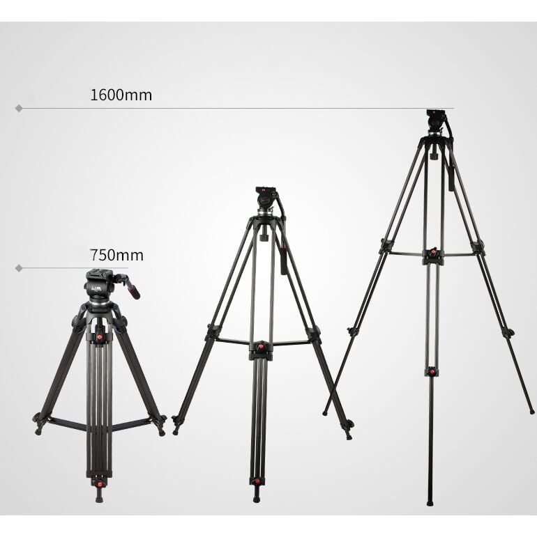 Jieyang 0606B 185cm Profesyonel Video Tripod