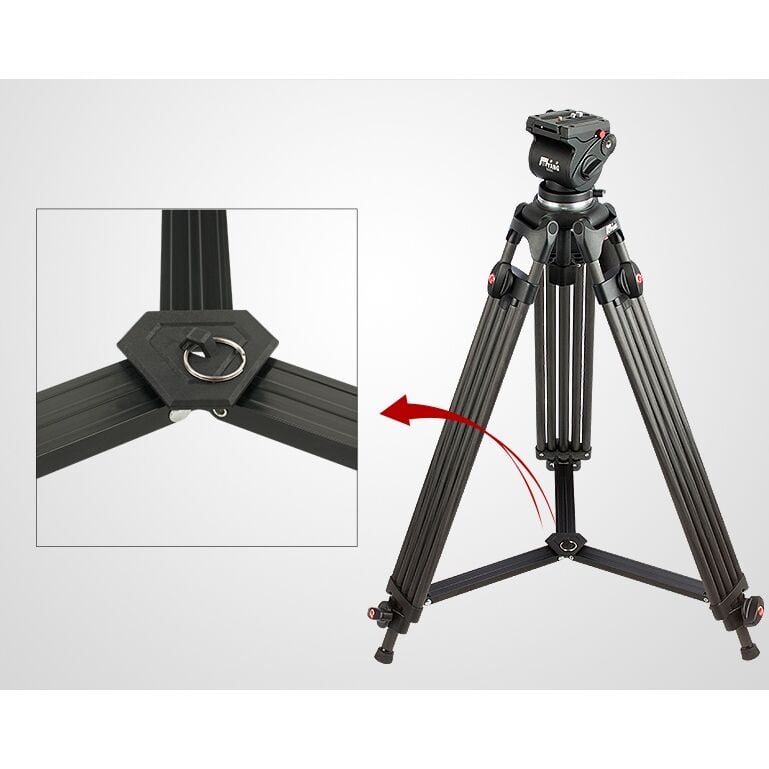 Jieyang 0606B 185cm Profesyonel Video Tripod