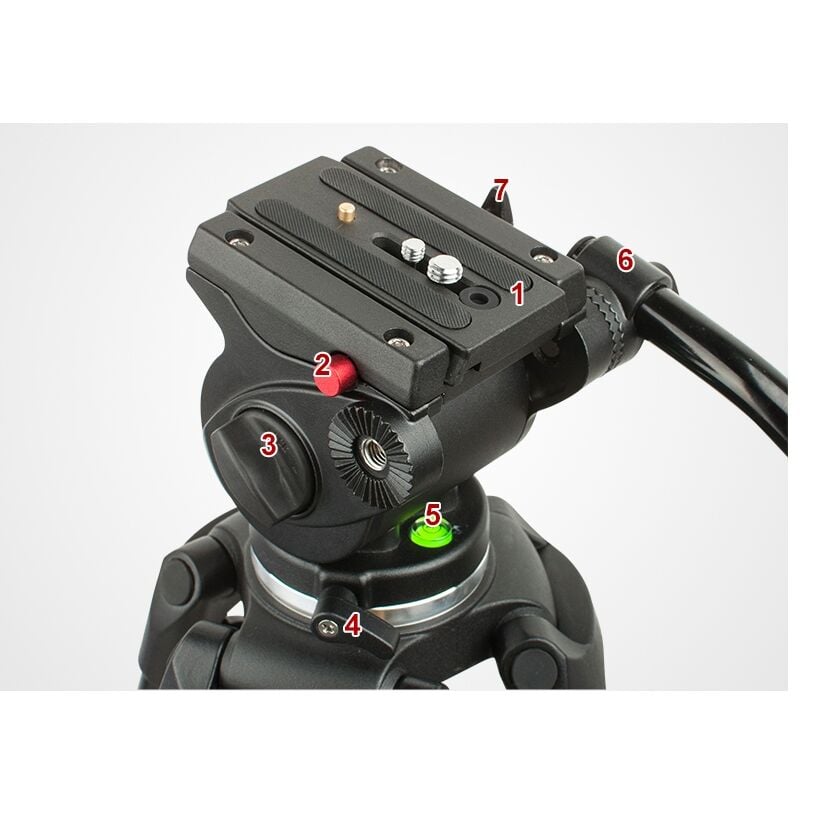 Jieyang 0606B 185cm Profesyonel Video Tripod