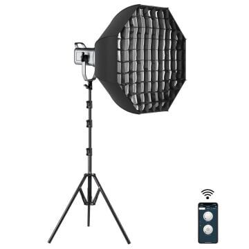 GVM PR150DBi-Color LED Video Işığı Ayaklı Softbox Set