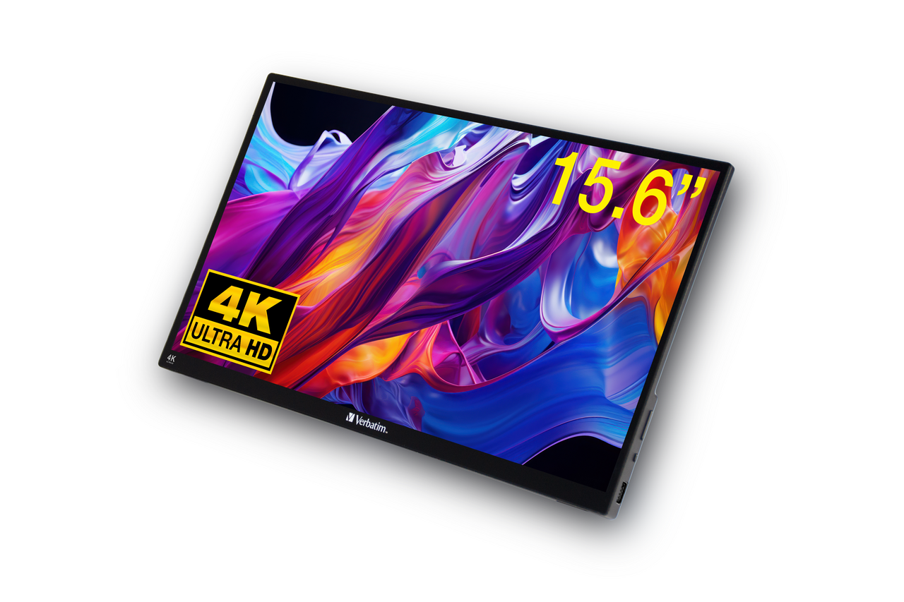 Verbatim Taşınabilir Monitör Dokunmatik 15.6'' 4K Usb-C Metal Kasa-(32238)