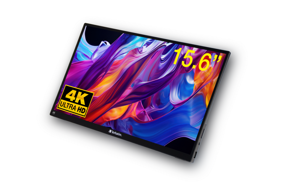 Verbatim Taşınabilir Monitör Dokunmatik 15.6'' 4K Usb-C Metal Kasa-(32238)
