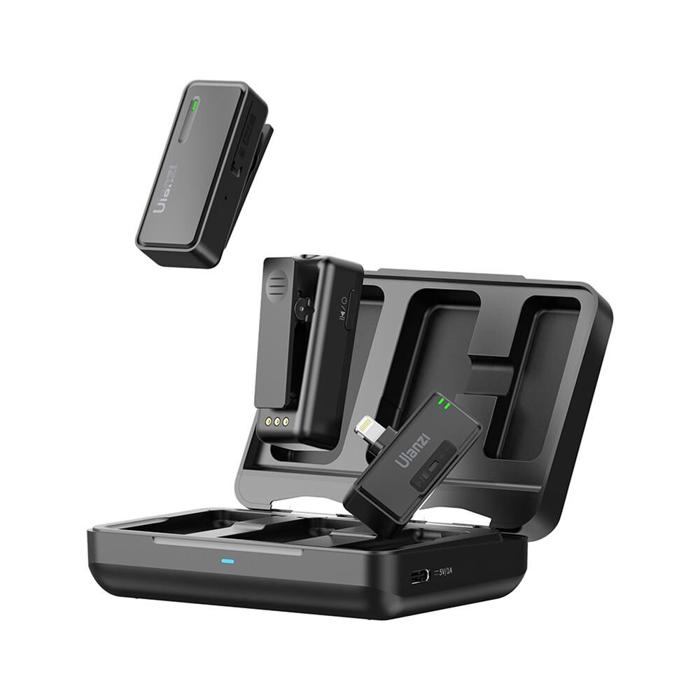 Ulanzi UW-MIC Kablosuz İkili Kayıt Yaka Mikrofonu - Lightning