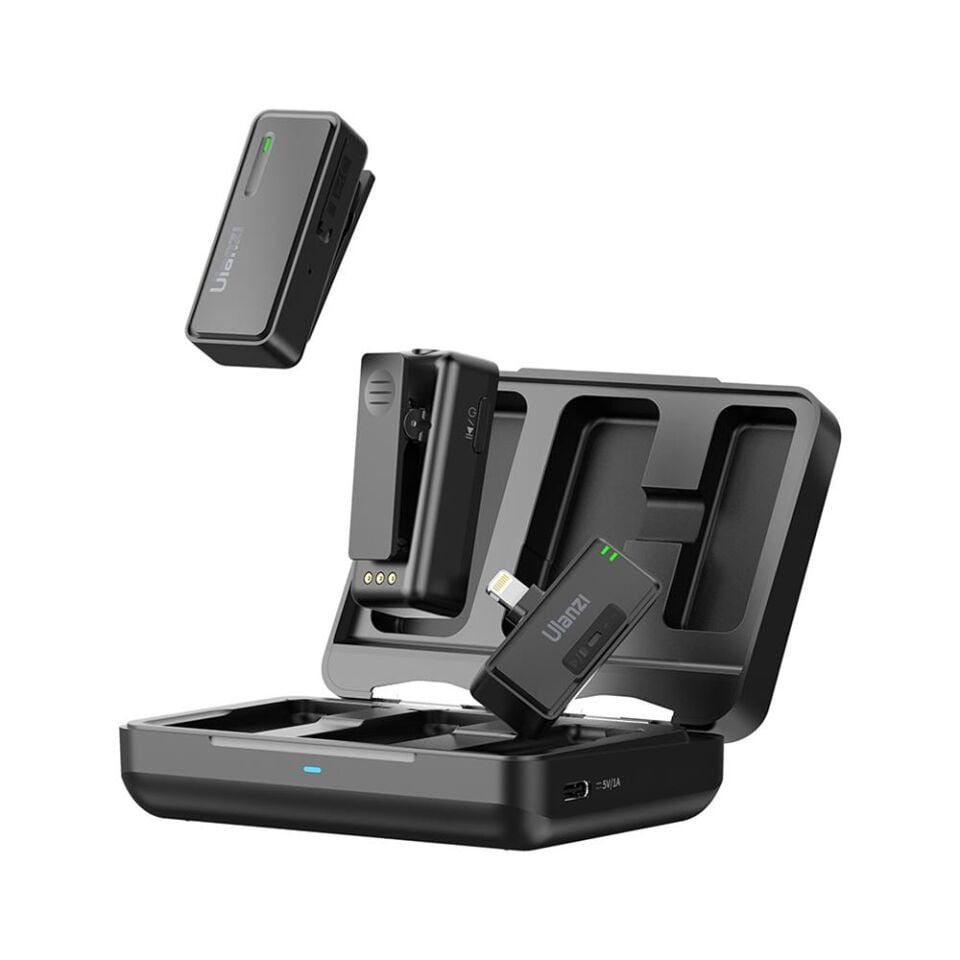 Ulanzi UW-MIC Kablosuz İkili Kayıt Yaka Mikrofonu - Lightning