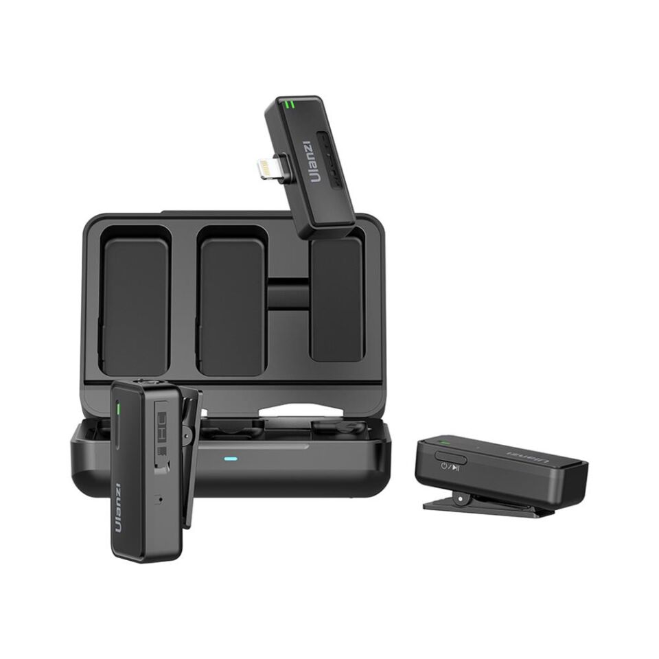 Ulanzi UW-MIC Kablosuz İkili Kayıt Yaka Mikrofonu - Lightning