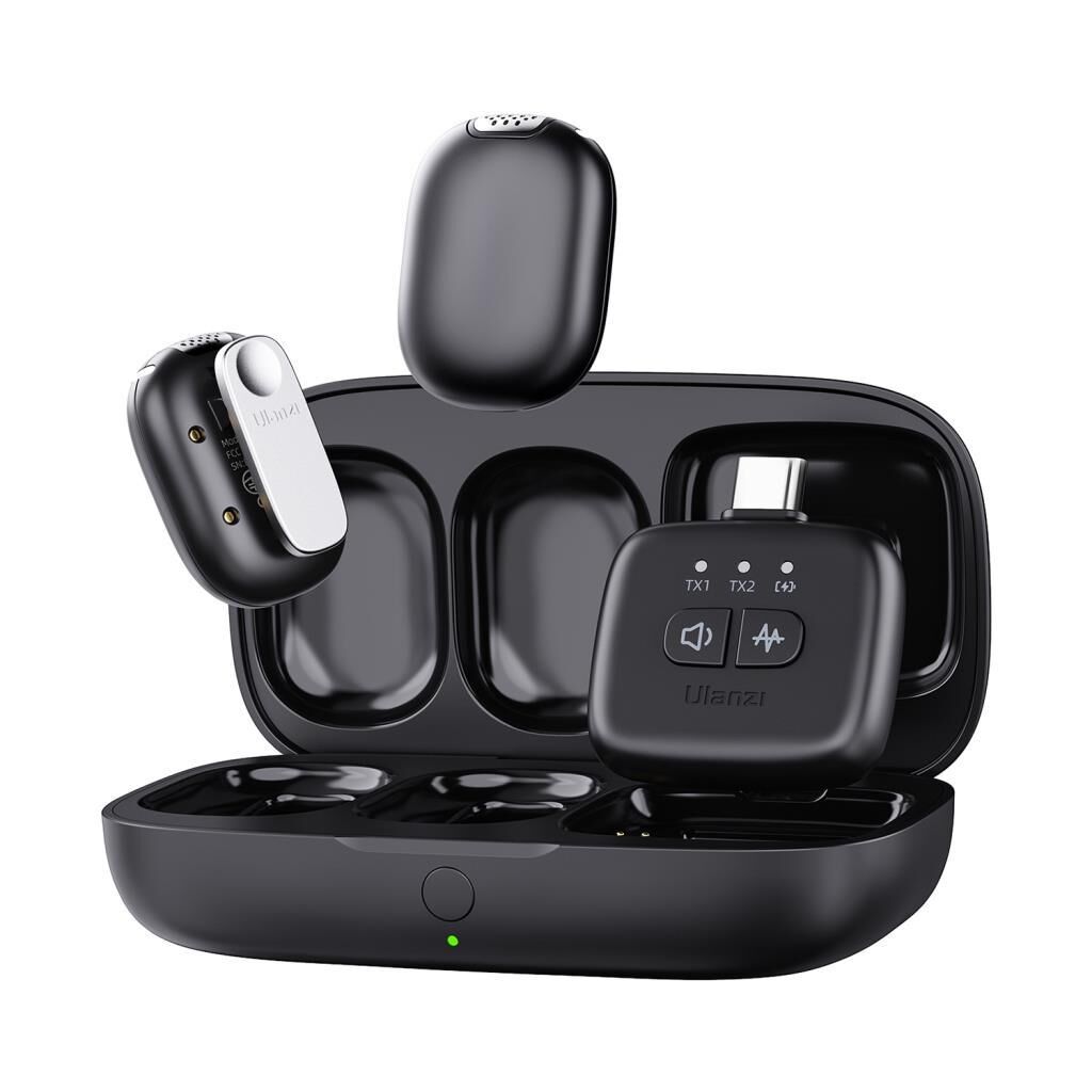 Ulanzi A30 Tiny 2 Kişilik Mikrofon Seti - Siyah