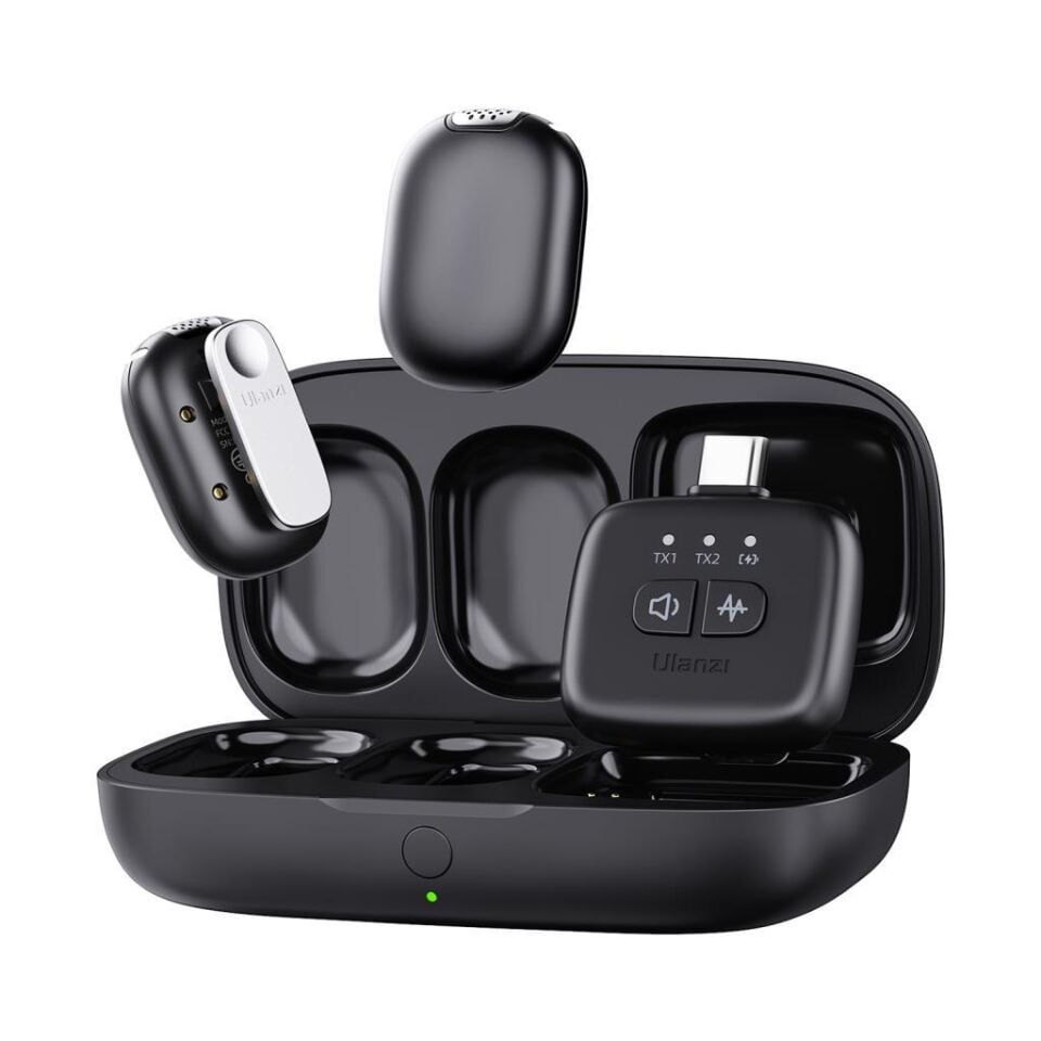 Ulanzi A30 Tiny 2 Kişilik Mikrofon Seti - Siyah