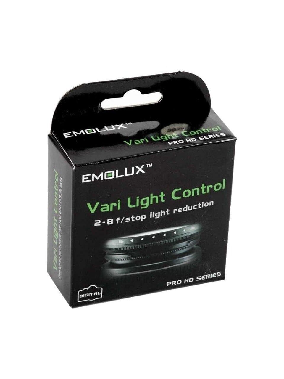 Emolux 62mm ND Filtre 2-8 F/Stop Variable