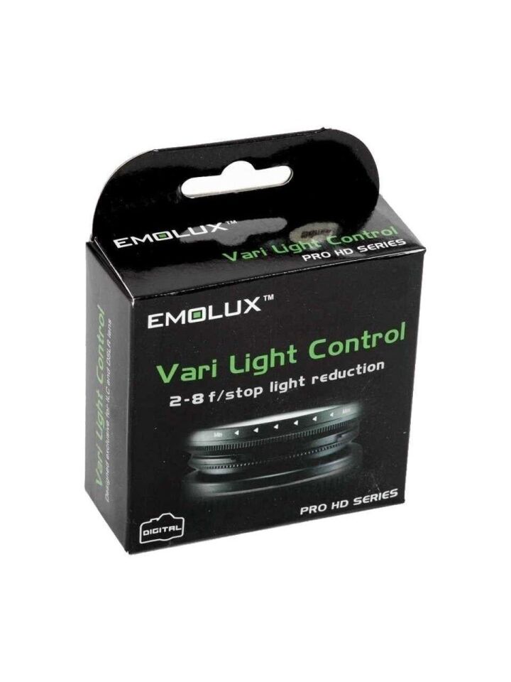 Emolux 62mm ND Filtre 2-8 F/Stop Variable