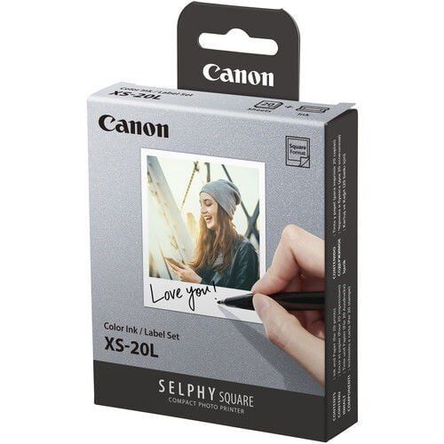 Canon XS-20L Kare Renkli Mürekkep/Kağıt Seti (20 Adet)
