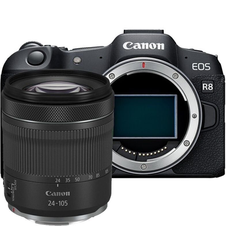 Canon EOS R8 Body + RF 24-105mm f/4-7.1 IS STM Lens (Canon Eurasia Garantili)