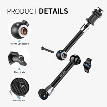 Neewer ST-20 11'' 28cm 1/4'' Vidalı Magic Arm & Yengeç Clamp