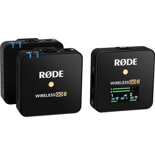 Rode Wireless GO II 2 Kişilk Kablosuz Mikrofon Sistemi (Black) RODE Interview GO Hediye