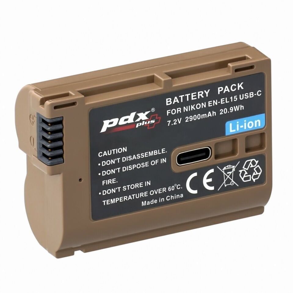 PDX Nikon EN-EL15 USB-C Batarya