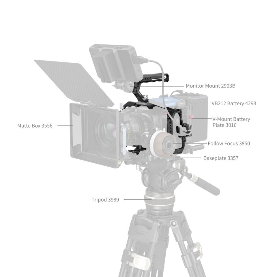 SmallRig 4574B  Blackmagic Design Cinema 6K  için  Temel Kafes Kiti