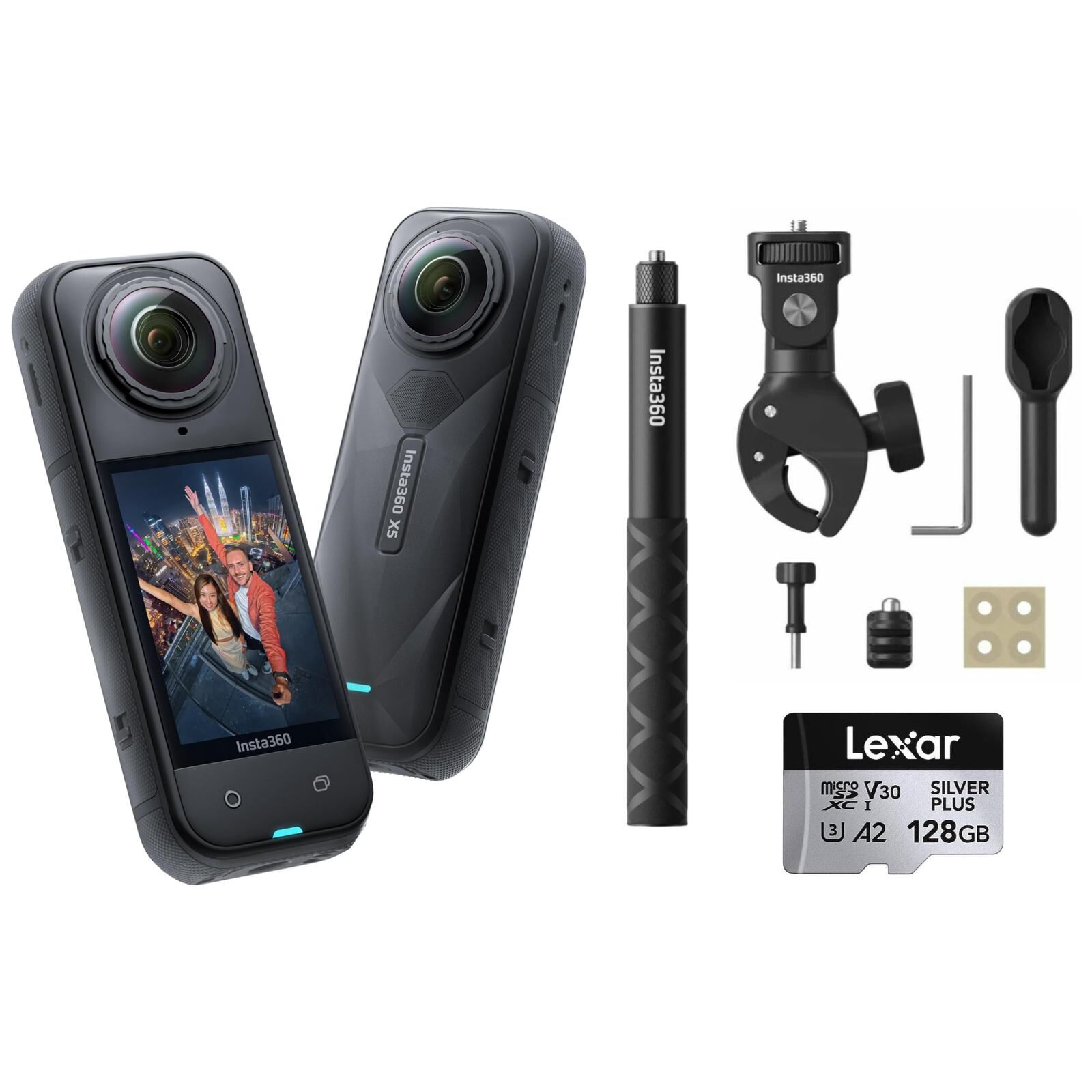 Insta360 X5 Aksiyon Kamerası - Motosiklet Kiti Heavy Duty Clamp