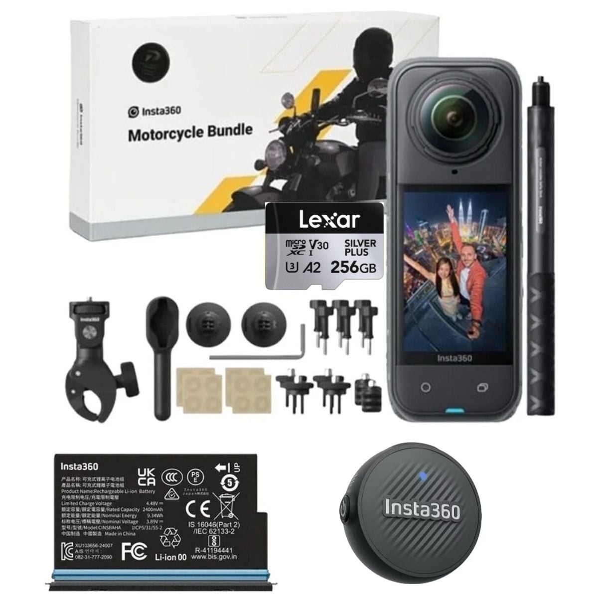 Insta360 X5 Aksiyon Kamerası Süper Moto Kit