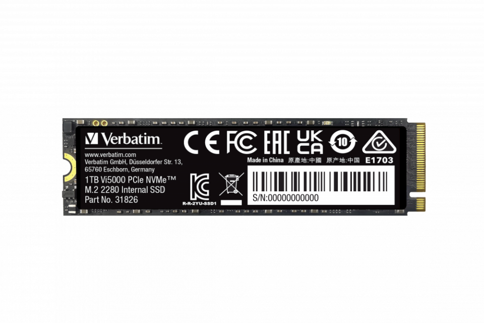 Verbatim 1TB Dahili M.2 SSD VI5000 PCIE4 4500MB/S - 5000MB/S-(31826)