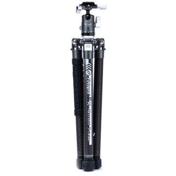 Fotopro X-Aircross 3 Carbon Fiber Travel Tripod with FPH-42QR Ball Head (Slate Gray)