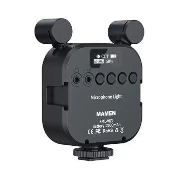 Mamen SML-V03 Çift Mikrofonlu RGB Vlog Işığı