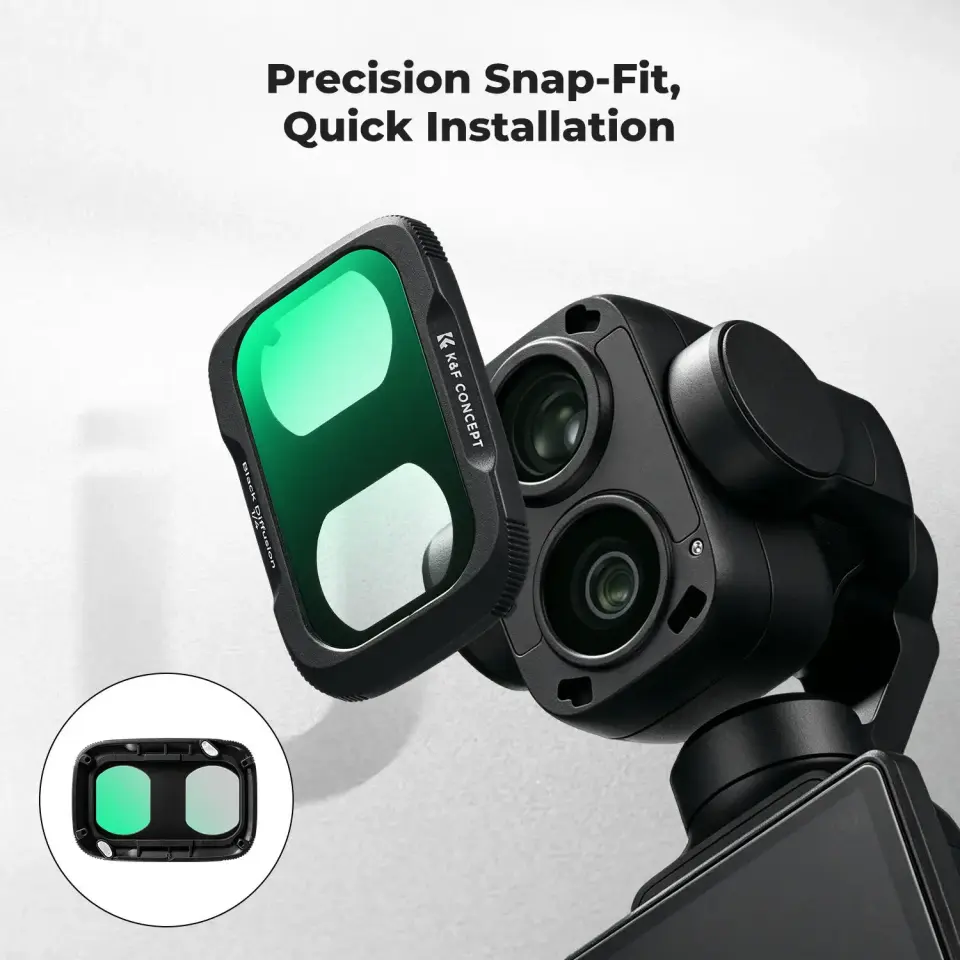 K&F Concept Dji Osmo Pocket 4P İçin 3 Parça Filtre Seti (CPL + Black Mist 1/4 + ND2-32)