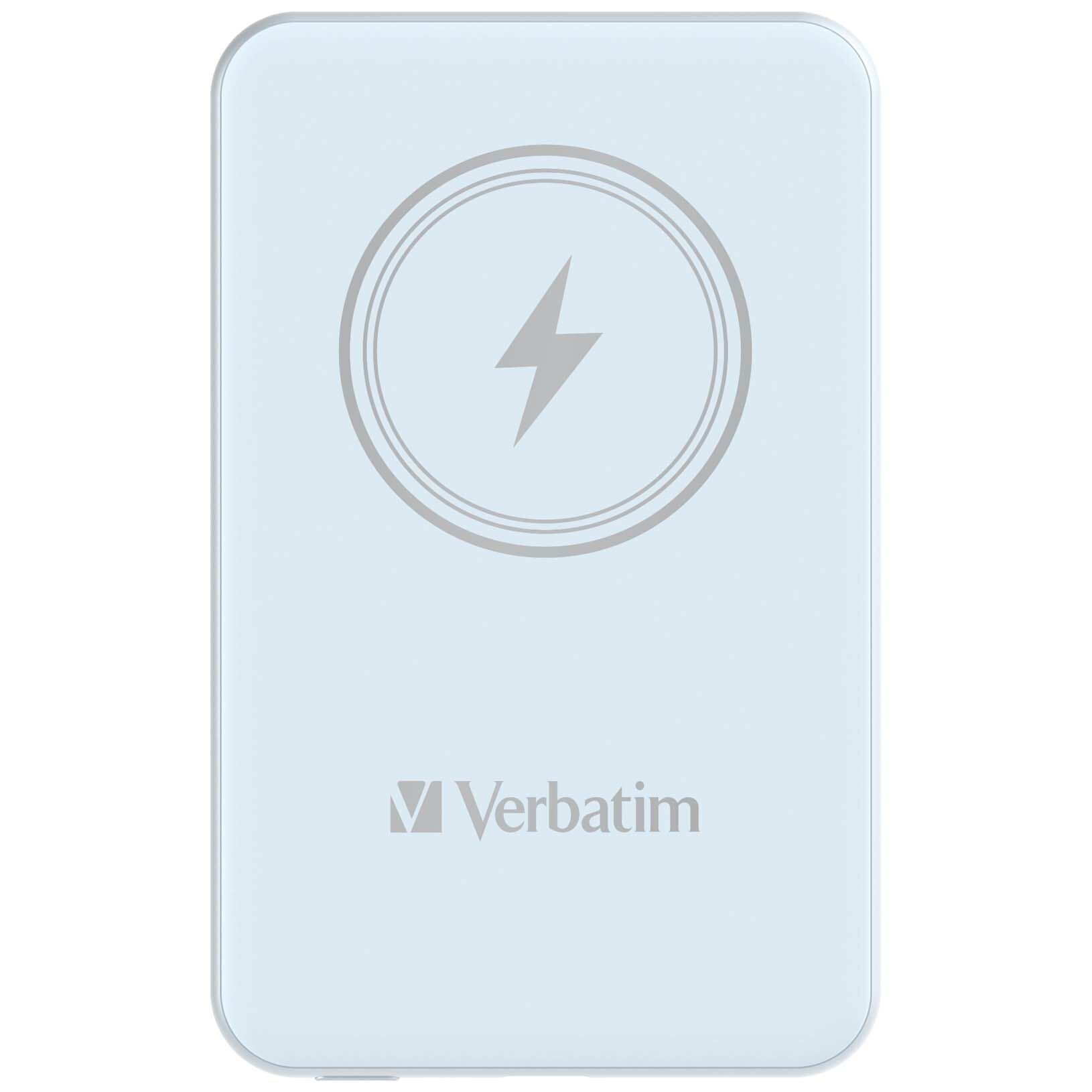 Verbatim 5000 Mah Manyetik Kablosuz (Magsafe) 15W Powerbank 20W PD Mavi Renk Kablo Dahil-(32242)
