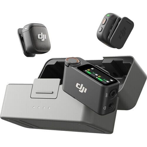 DJI Mic 3 İki Kişilik Kompakt Kablosuz Mikrofon Sistemi/Kamera ve Akıllı Telefon için Kaydedici